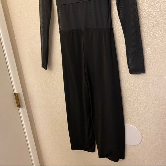 WEISSMAN Balera Dance Costume black Culotte Unitard With Mesh MJ11187 MA adult - Picture 6 of 13